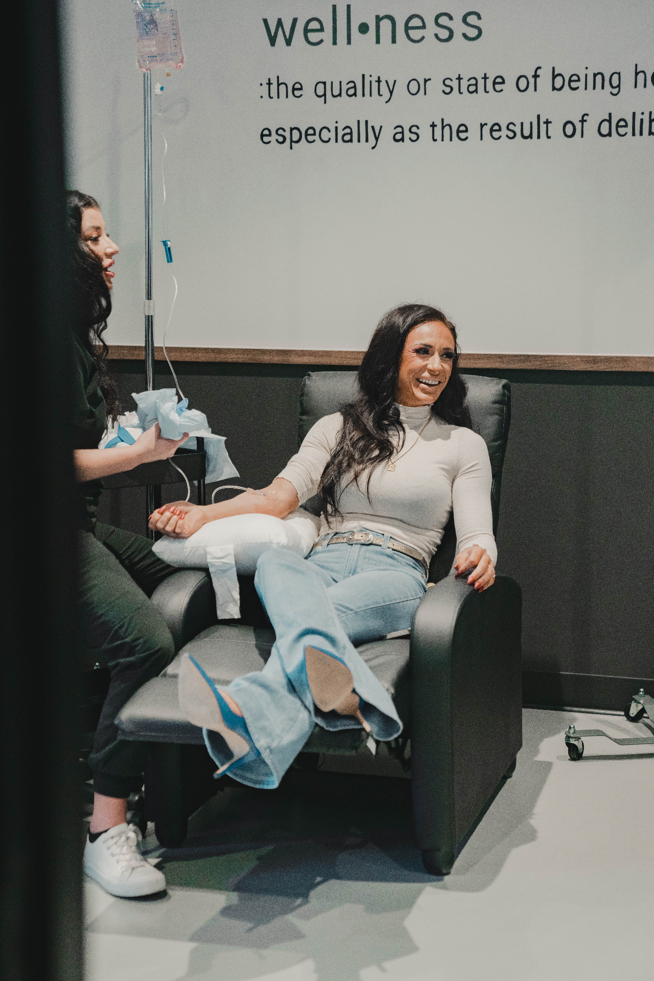 Patient receiving IV therapy