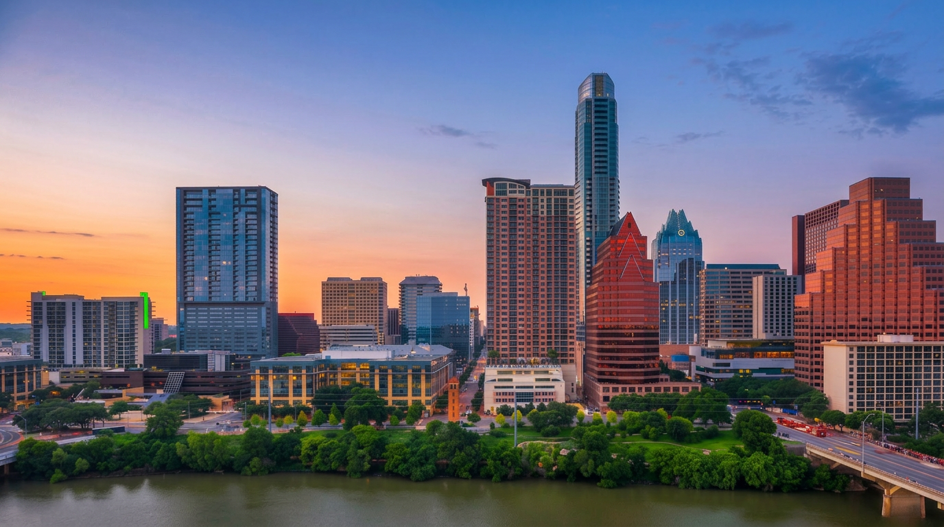 Austin skyline at dusk
